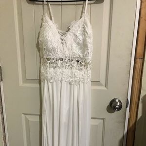 White dress long